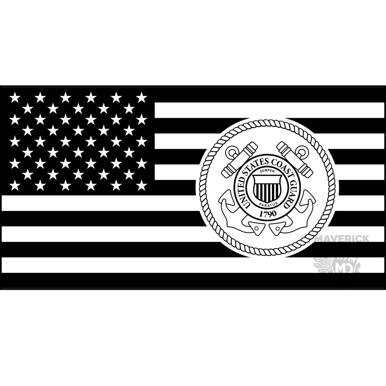 6-Pack US Space Force & Coast Guard Flag SVG Bundle | Military Design, Digital Download - image 5
