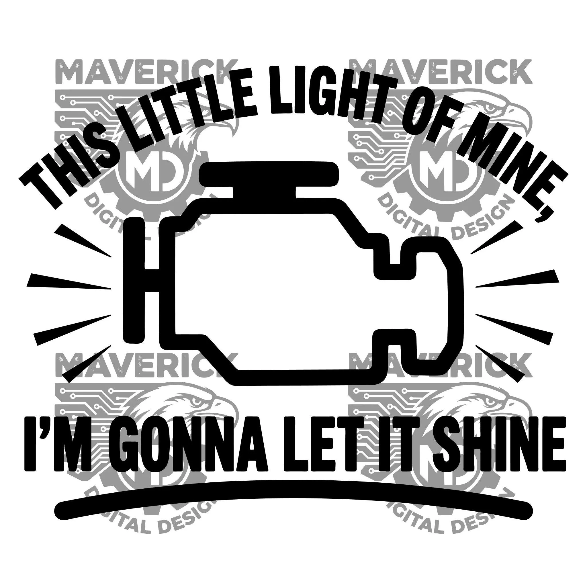 Let it shine SVG PNG, Laser Ready, Wood Engraving (Digital Download) - image 4