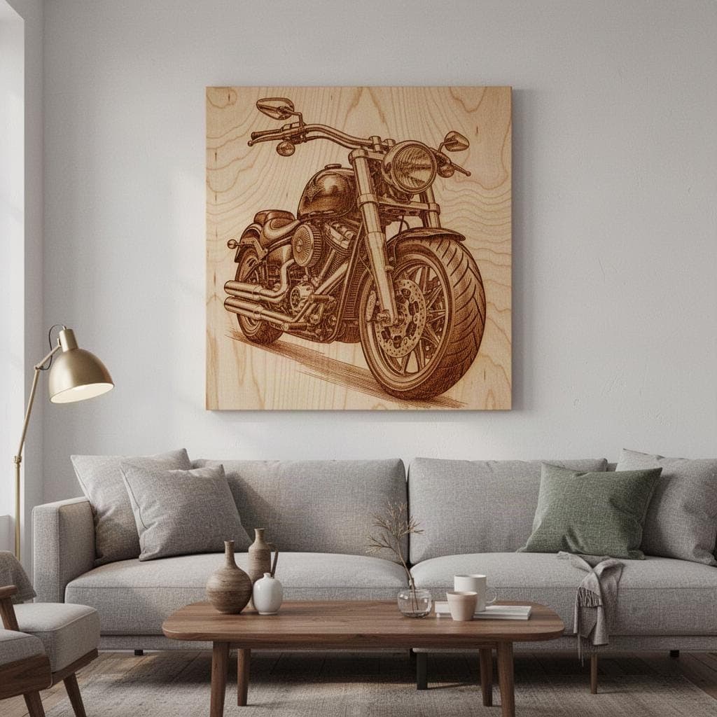 Chopper PNG, Laser Ready, Wood Engraving (Digital Download) - image 4
