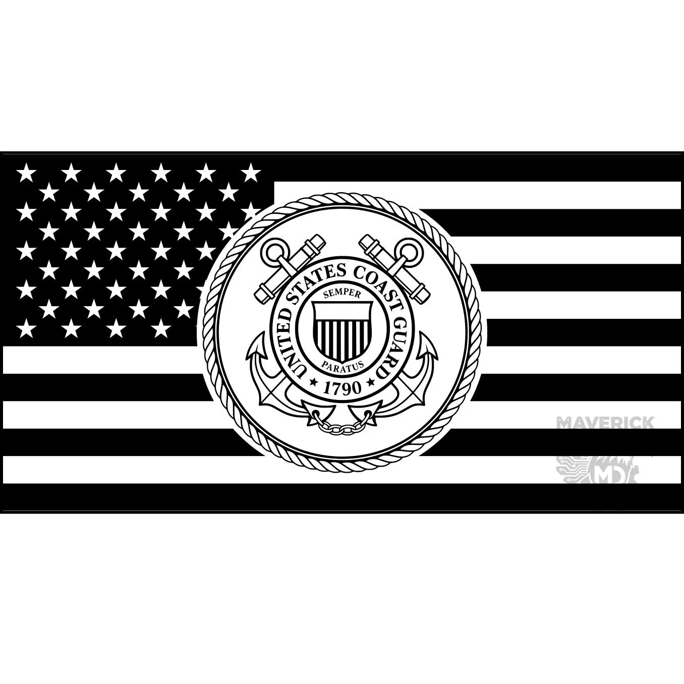 6-Pack US Space Force & Coast Guard Flag SVG Bundle | Military Design, Digital Download - image 3