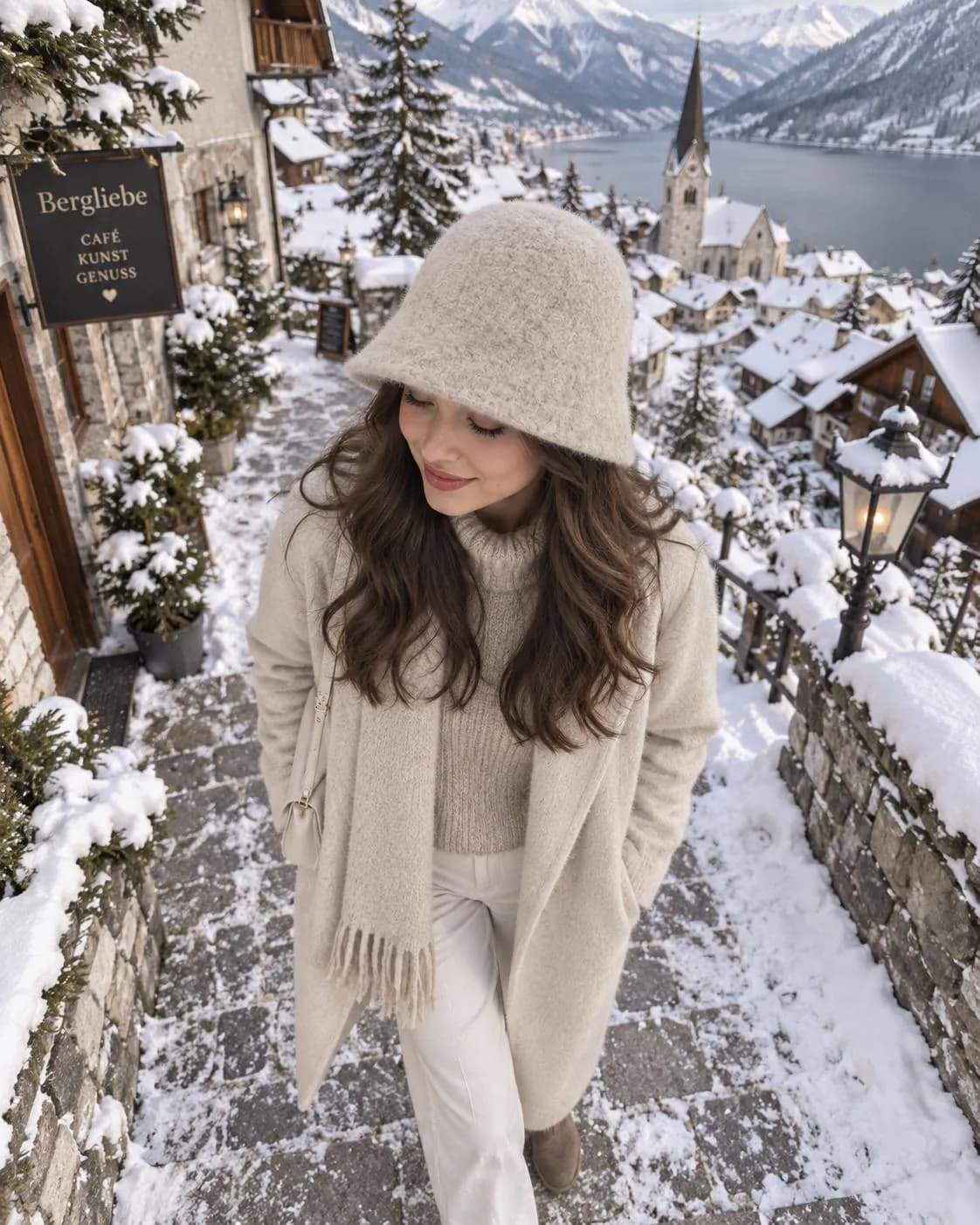 Women’s Felt Bucket Hat Vintage Foldable Cap for Autumn Winter & Spring