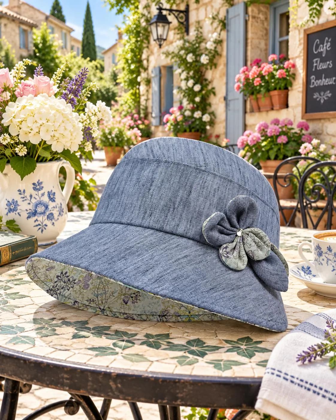 Wide Brim Floral Bucket Hat Foldable Breathable Summer Sun Hat - image 4