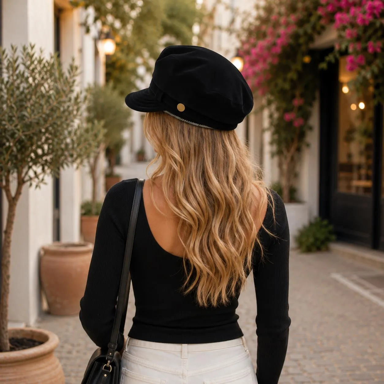 Vintage Navy Style Women's Hat, Retro Sailor Cap, Autumn Winter Accessory - image 5