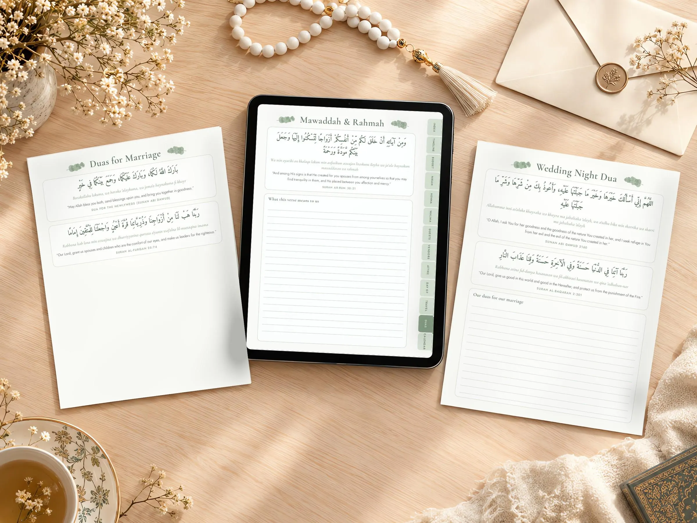 Muslim Wedding Planner Digital, Nikah Planner GoodNotes, Islamic Wedding Planner Printable, Walima Henna Planner, Hyperlinked iPad PDF - image 3
