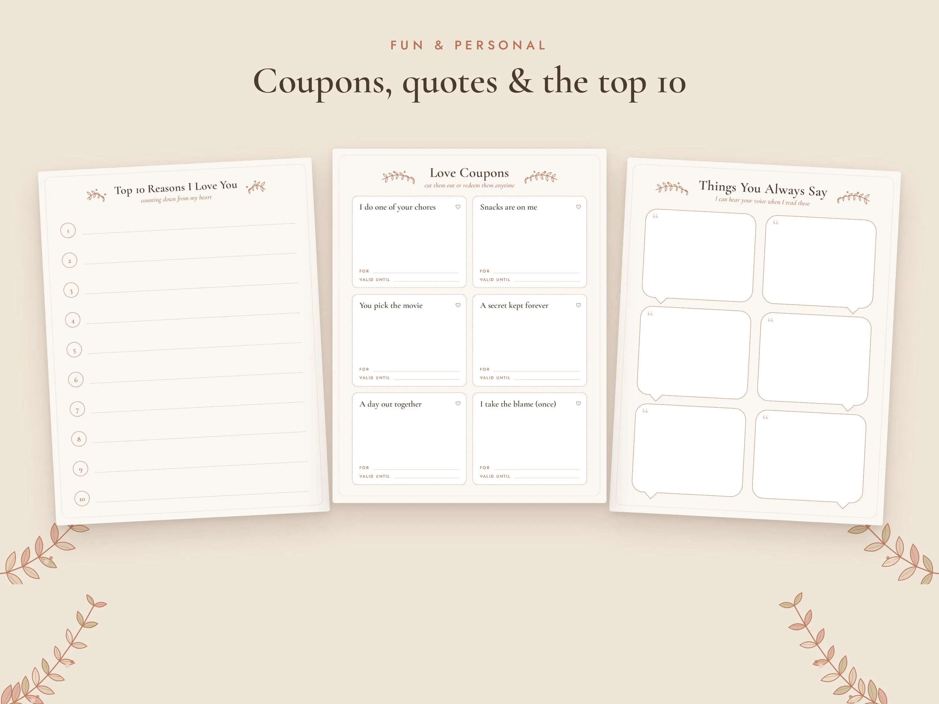 Letters to My Brother, Fill in the Blank Book for Brother, Christmas Gift for Brother from Sister, Printable Sibling Journal, Bro Gift - image 5