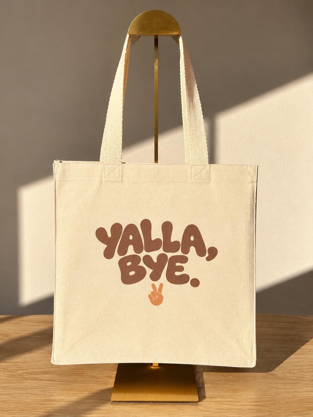 Yalla Bye Canvas Tote Bag | Arabic Funny Tote | Middle Eastern Gift | Farmers Market Reusable Bag - image 3