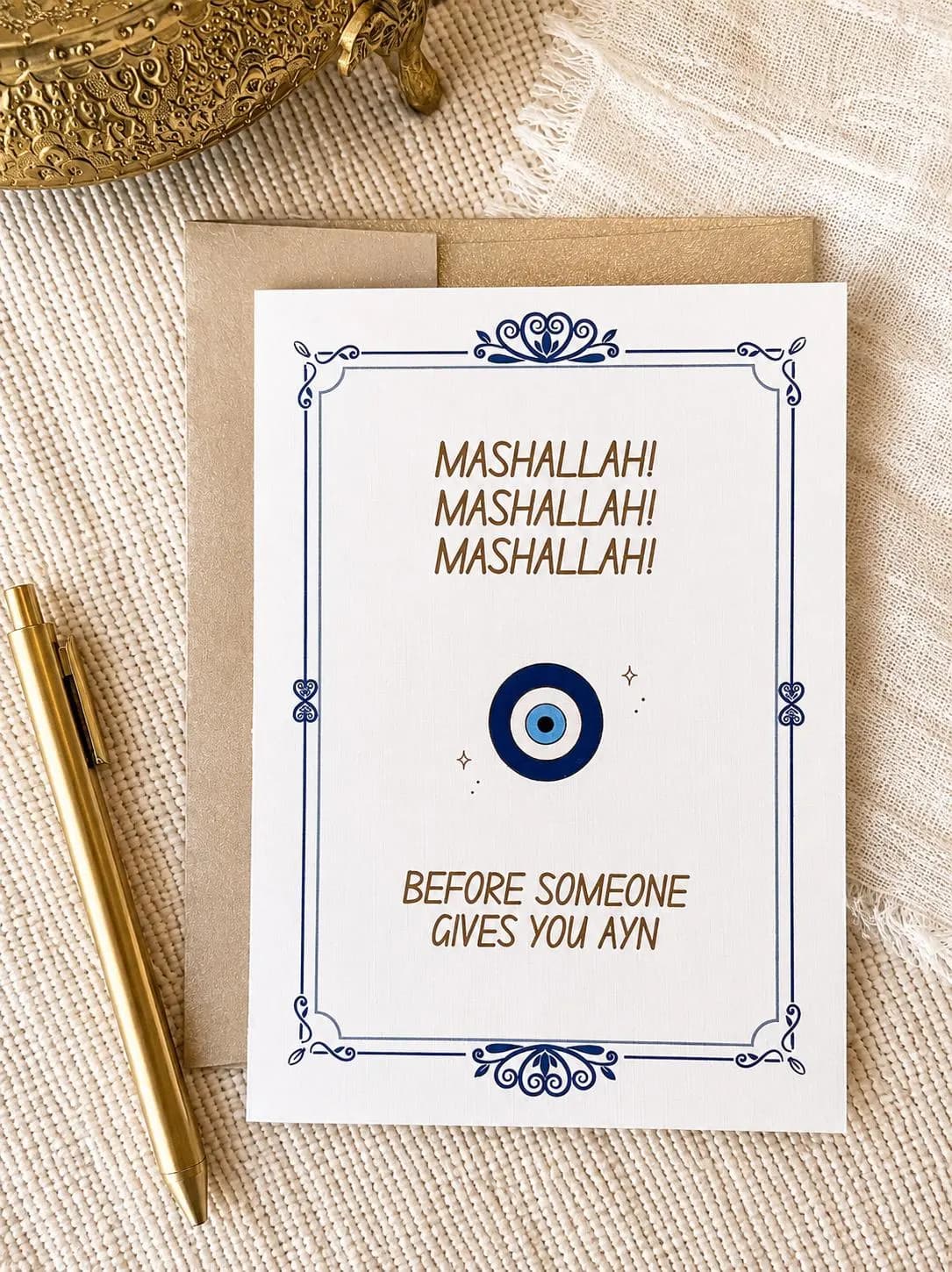 Funny Arab Congratulations Card | Mashallah | Evil Eye | Greeting Card | 5x7