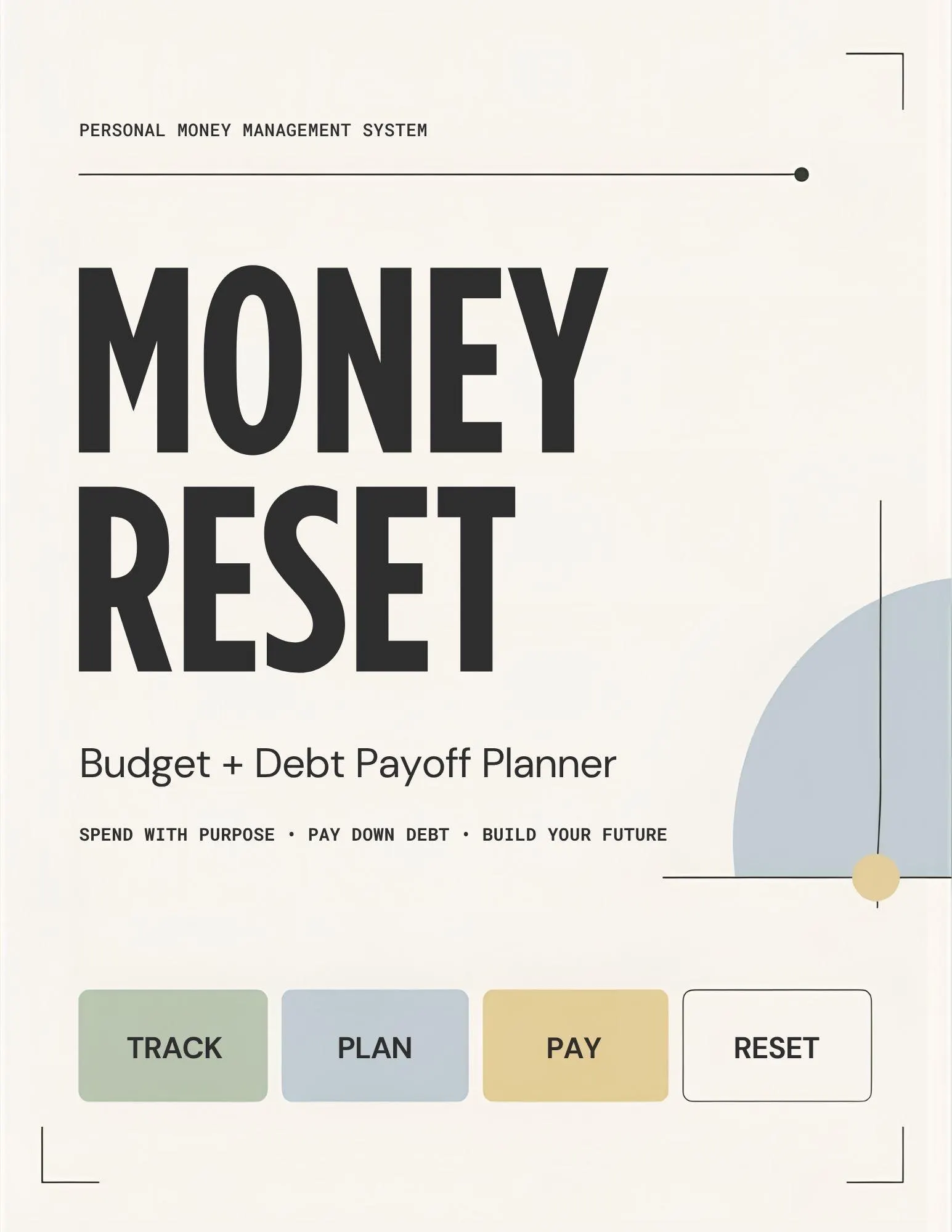 Money Reset Debt and Budget Planner