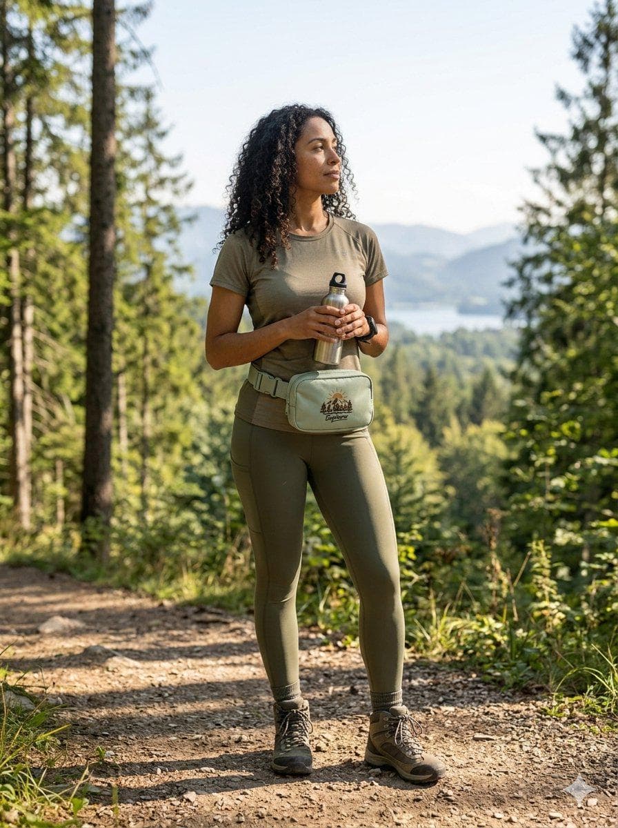 Embroidered Mountain Sunrise Explorer Sling Bag | Nylon Taslan, Outdoor Style - image 3