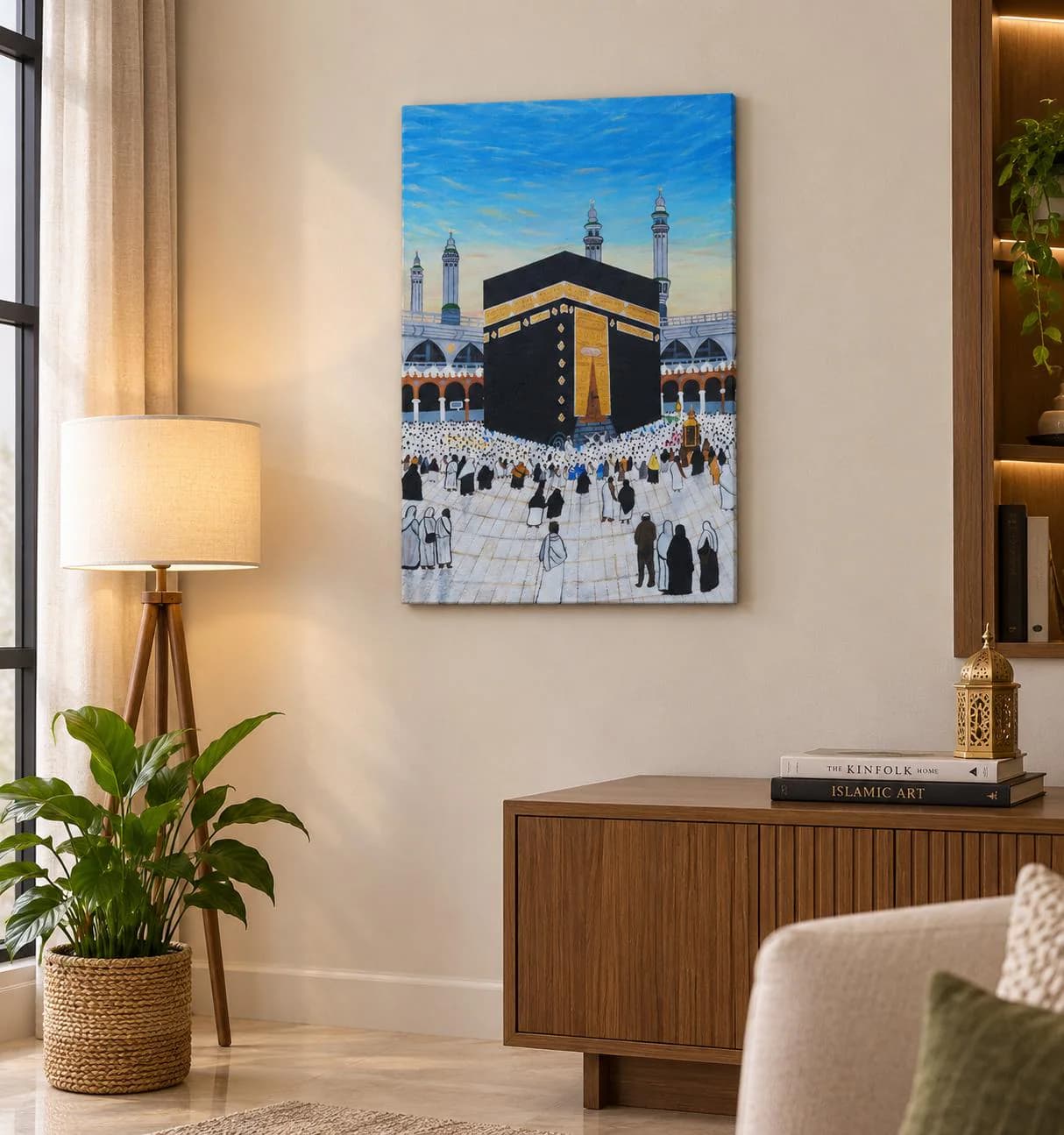 Kaaba Wall Art, Makkah Islamic Painting on Canvas, Umrah & Hajj Muslim Gift Ideas, Muslim Home Decor, Religious Wall Art, Islamic Artwork