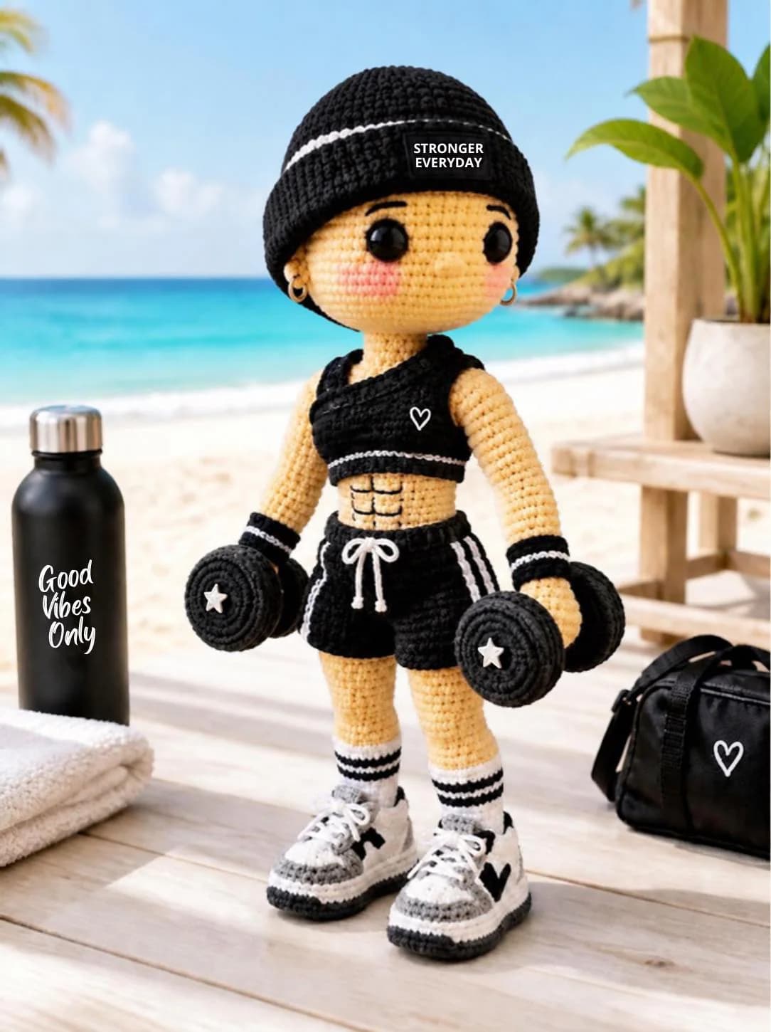 Muscular Gym Boy Amigurumi Crochet Pattern, Fitness Doll (Digital PDF) - image 5