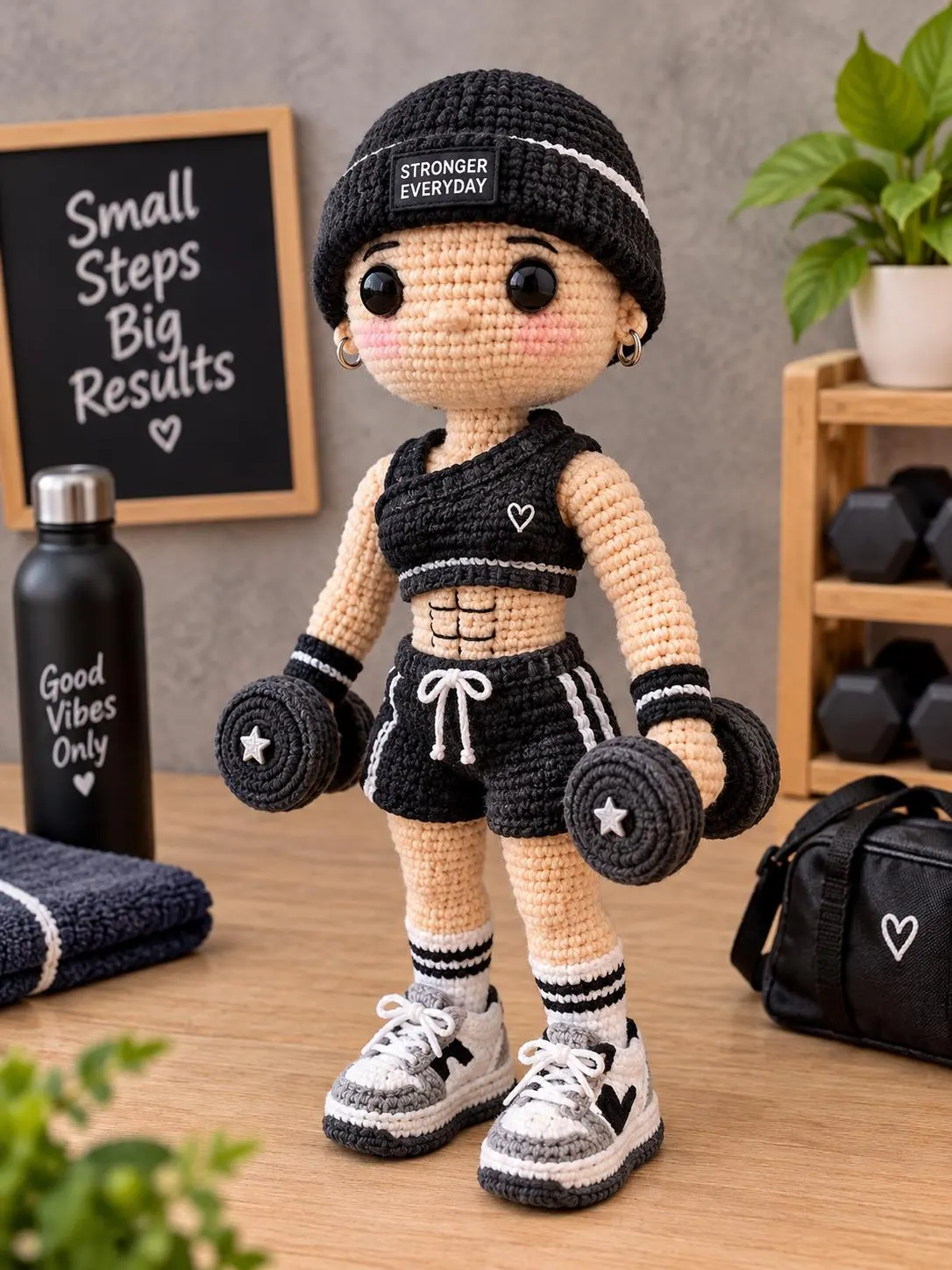 Muscular Gym Boy Amigurumi Crochet Pattern, Fitness Doll (Digital PDF)