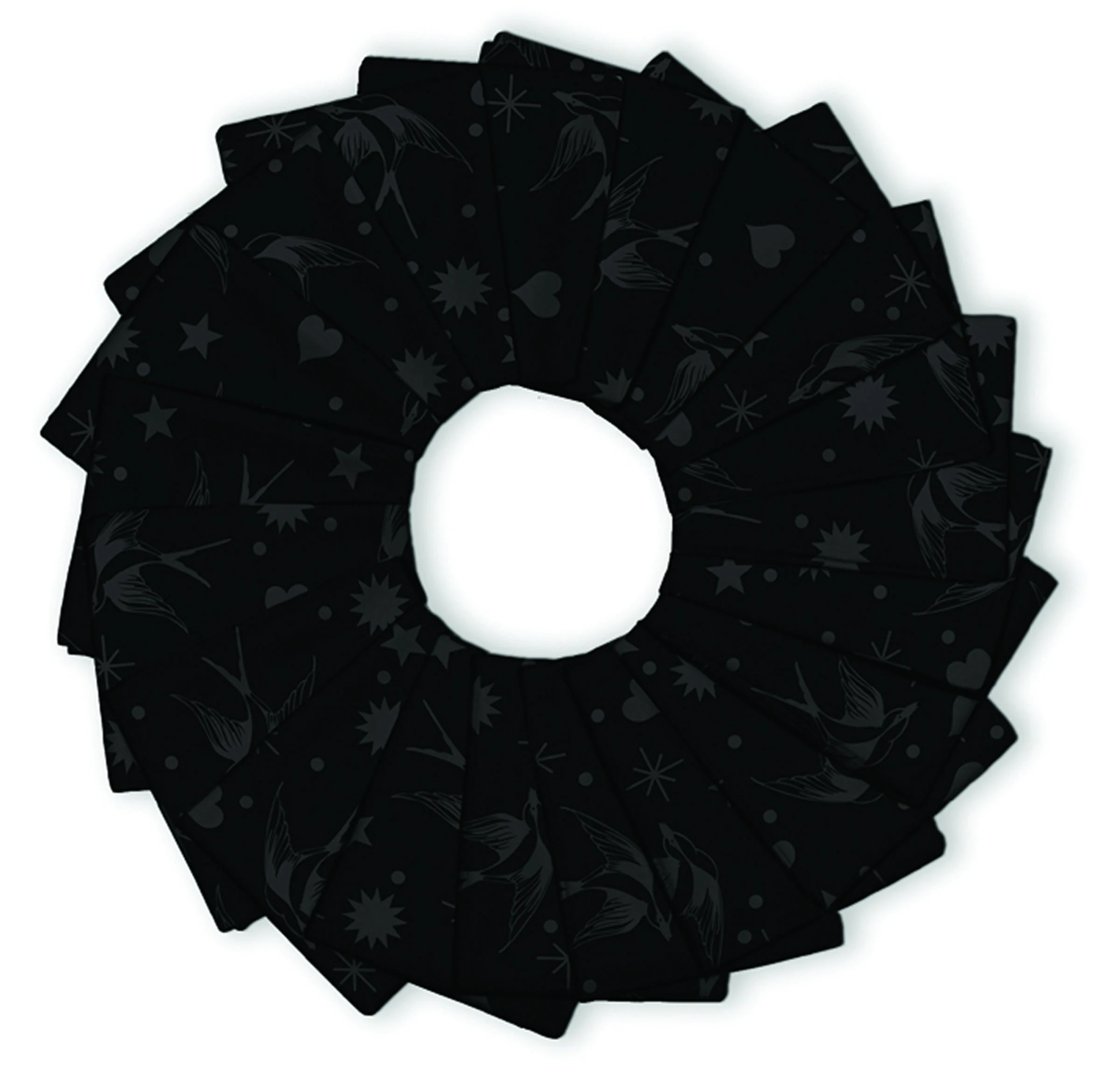 Tula Pink PRE-CUT:  5 Inch Charm Fairy Flakes - Charm Pack  - Black on Black - FB6CPTP.FairyInk - Black - Ink - Background - 5 inch squares