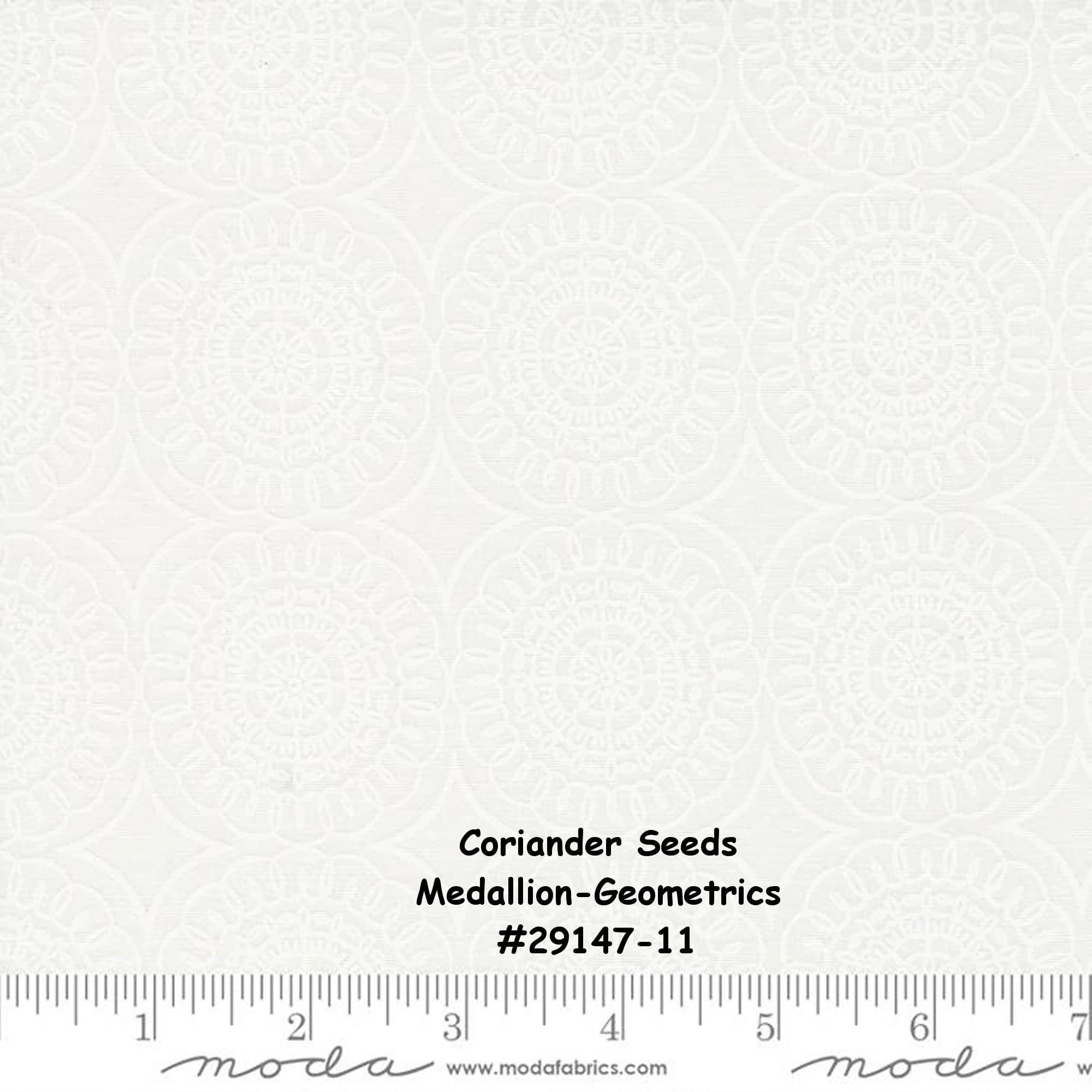 CORIANDER SEEDS - #29147-11 - Medallion - Geometrics - White on White - Corey Yoder - Moda - Blenders - Neutrals - Low Volume