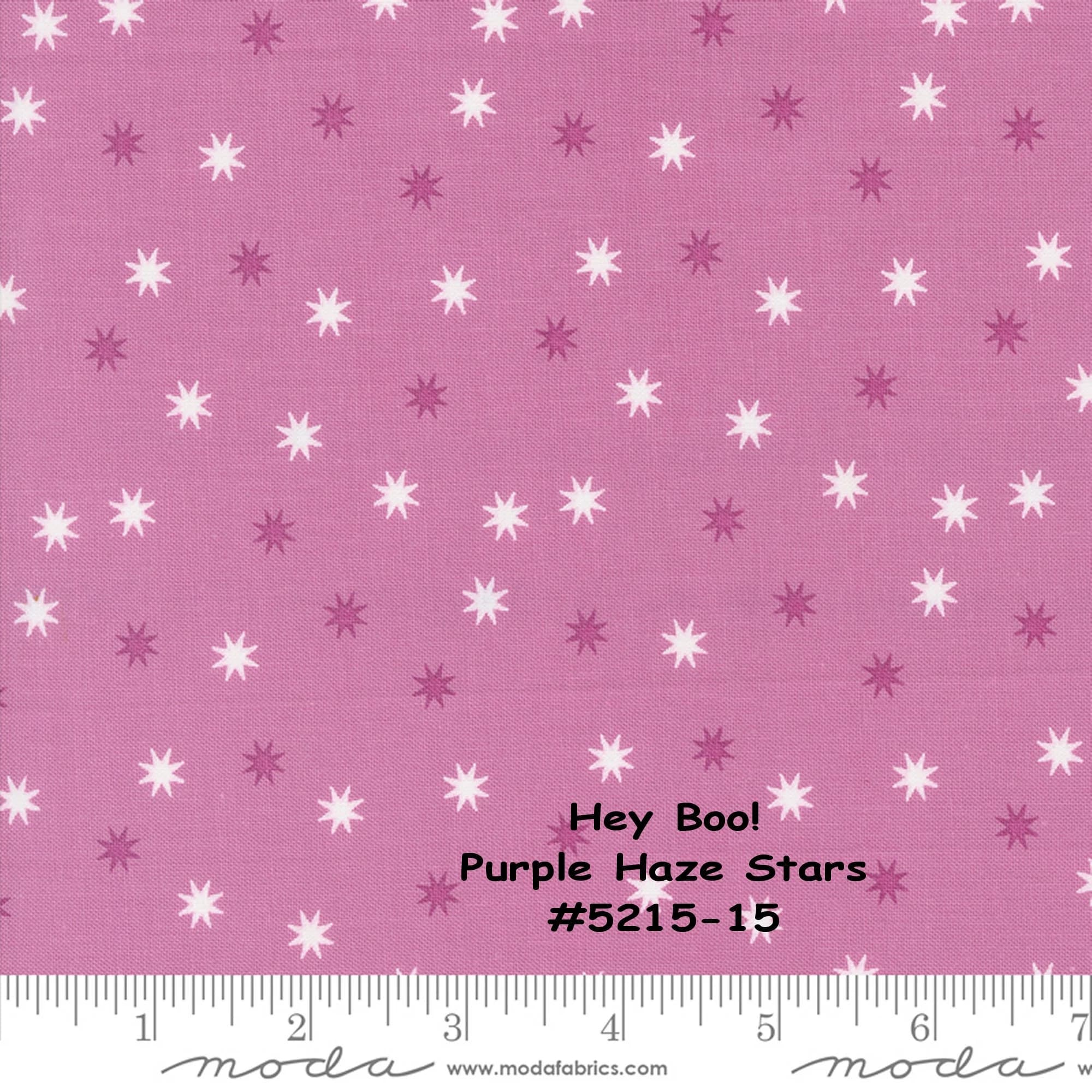 HEY BOO! - #5215-15 - Star Print - Purple Haze - by Lella Boutique for Moda - Halloween - Panel