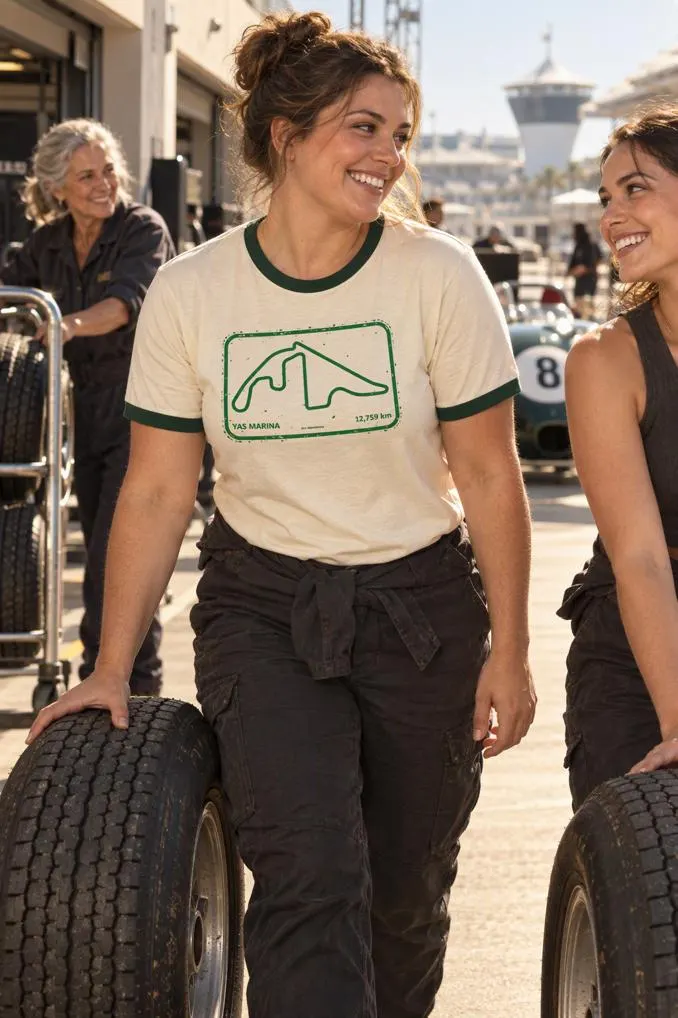 Yas Marina Racing Ringer T-Shirt Travel Gift, United Arab Emirates Racing Shirt