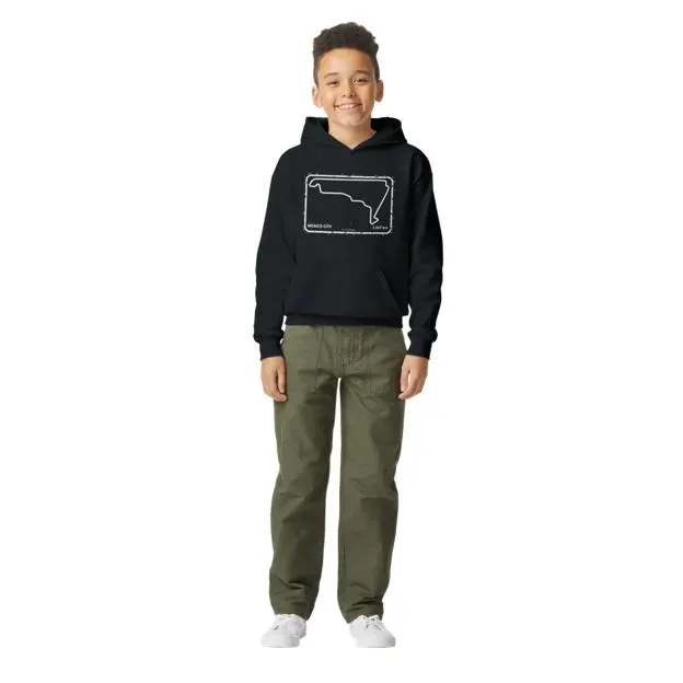 Mexico City Racing Youth Hoodie, Mexico F1 Track Map