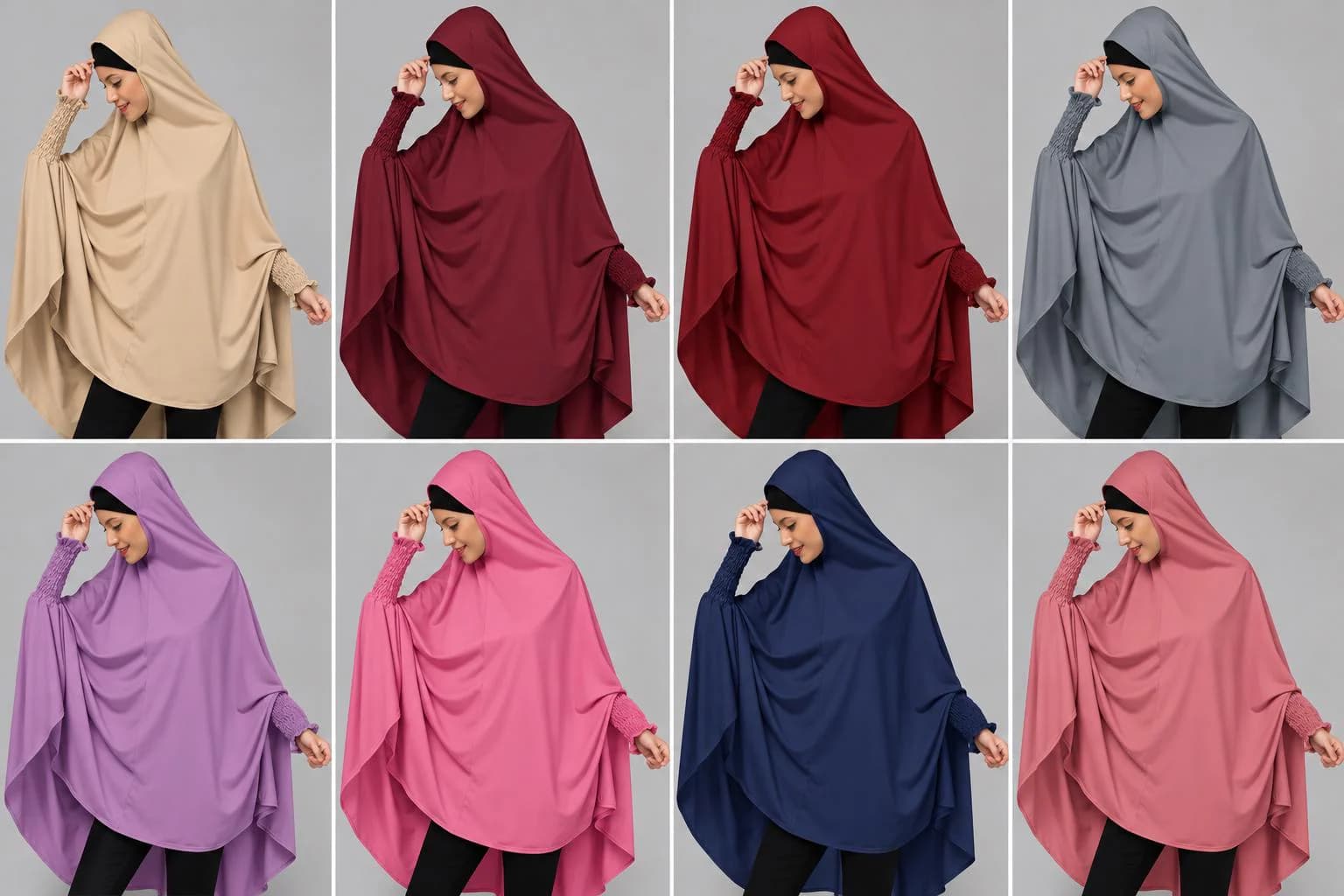 Instant Prayer Hijab Dress | Smocked Sleeves, Full Coverage Namaz Garment (Jersey Fabric) - image 4
