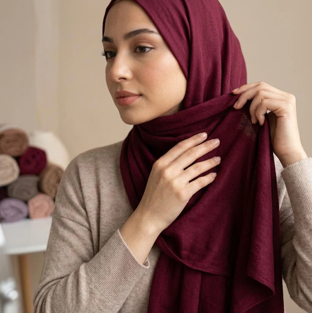 Soft Cotton Hijab | Lightweight Breathable Modest Scarf (Earth Tones)