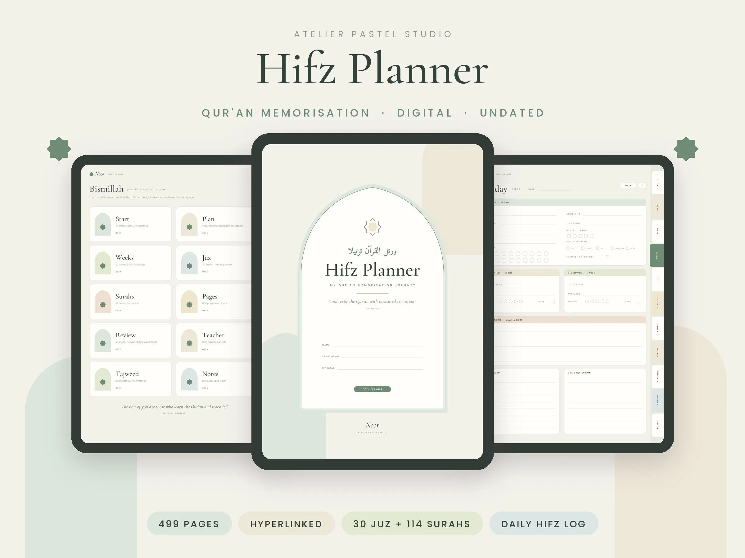 Hifz Planner, Quran Memorization Tracker, Digital Islamic Planner, Hifz Journal, Juz Tracker, Muslim Gift, Ramadan Quran, GoodNotes