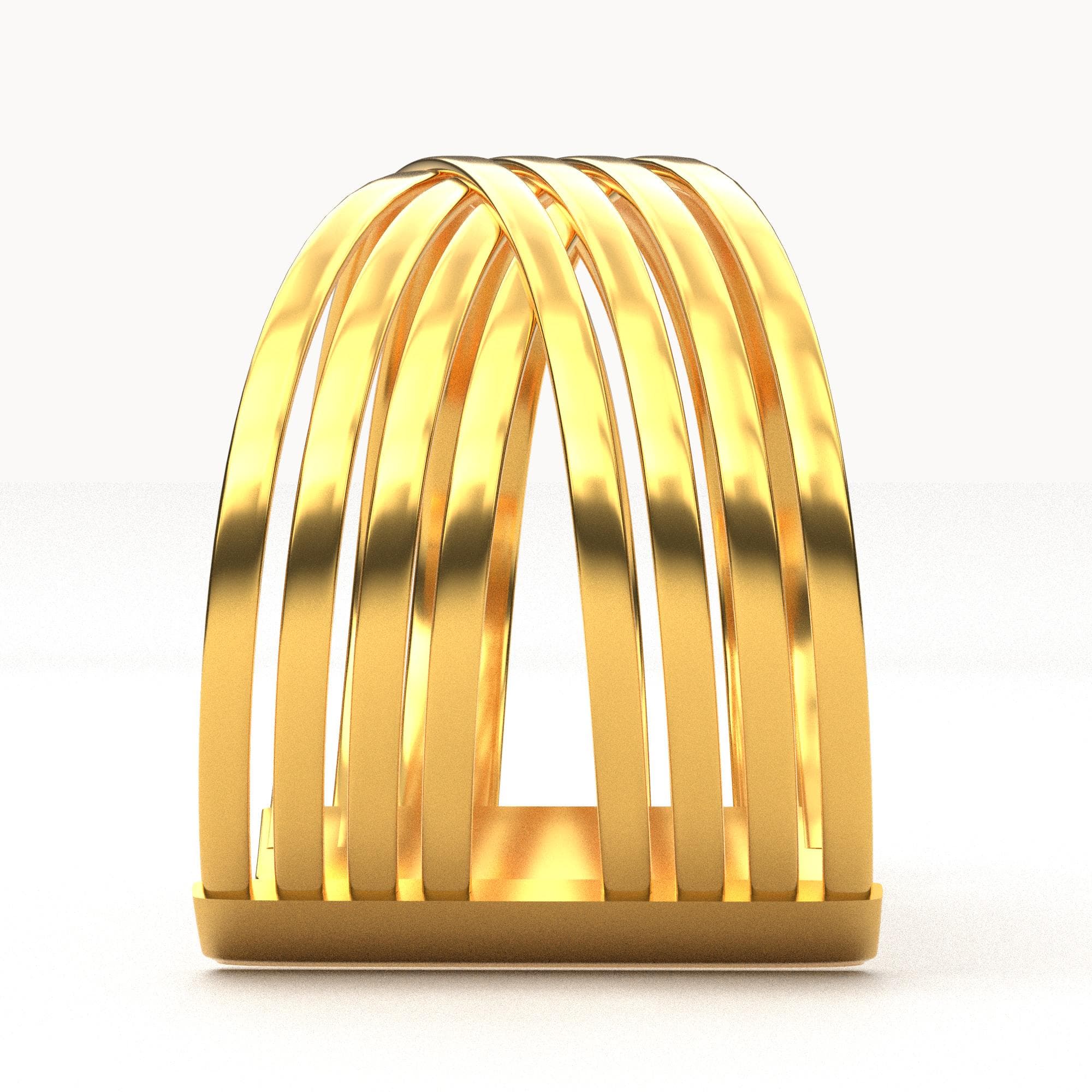 Fichiers 3D bracelet manchette croisée, STL STEP 3DM OBJ, manchette 8 rubans prête pour impression 3D et fonte - image 3