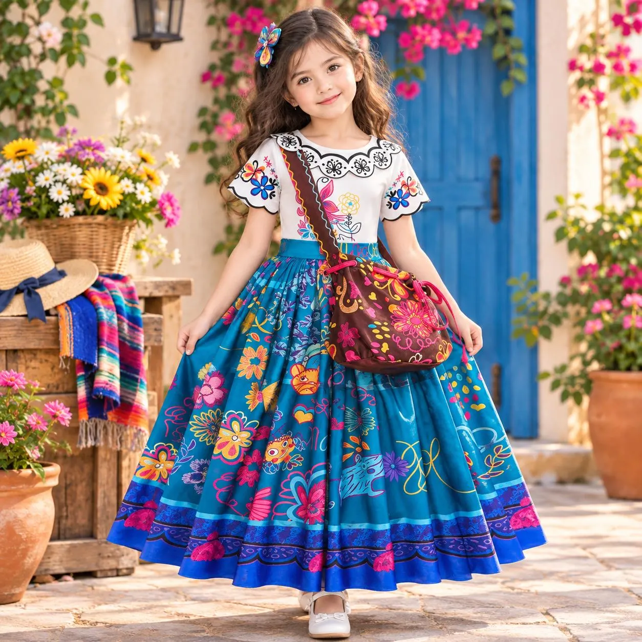 Girls Princess Costume Dress, Fairy Tale Birthday Outfit, Cosplay Party Clothing - image 2