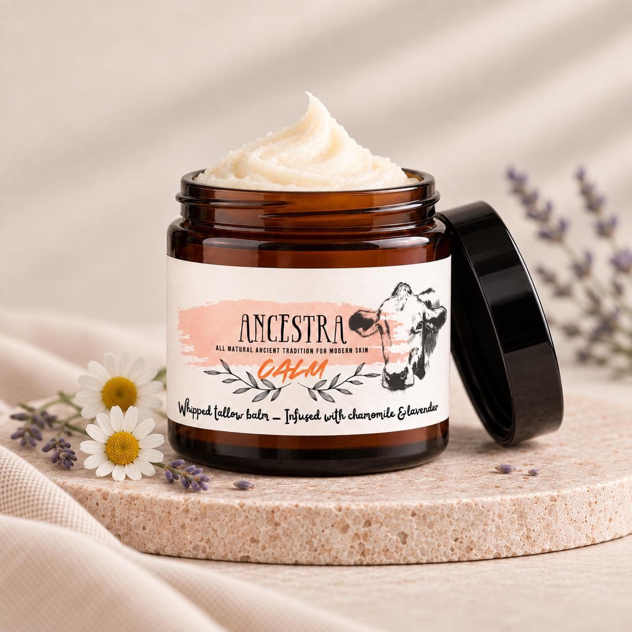 Scented Beef Tallow - Chamomile - Lavender- Halal - Whipped