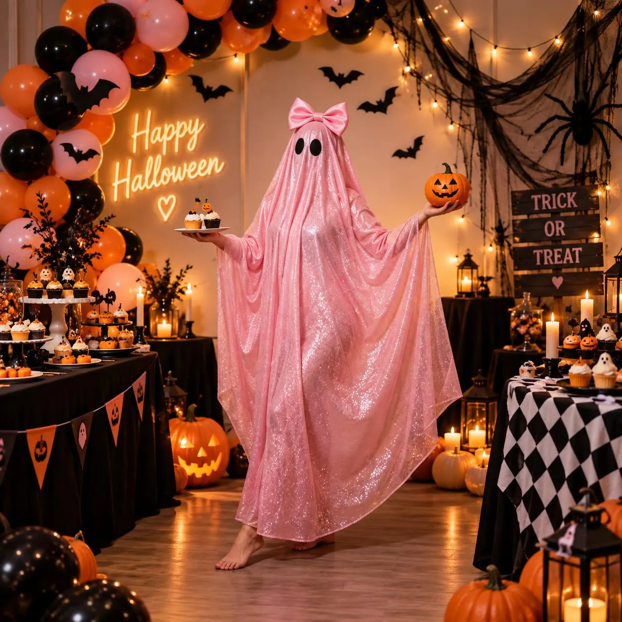 Sequin Ghost Costume, Halloween Ghost Poncho Cape, Sparkly Ghost Costume for Women, Spooky Halloween Party Outfit - image 4