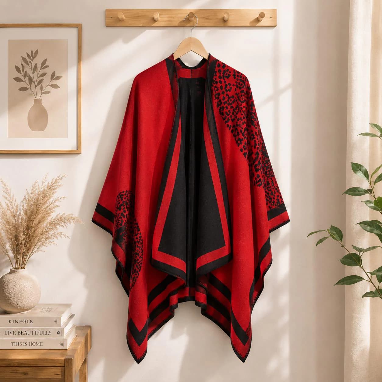 Women's Shawl Wrap, Elegant Printed Winter Shawl, Warm Casual Shoulder Wrap - image 3