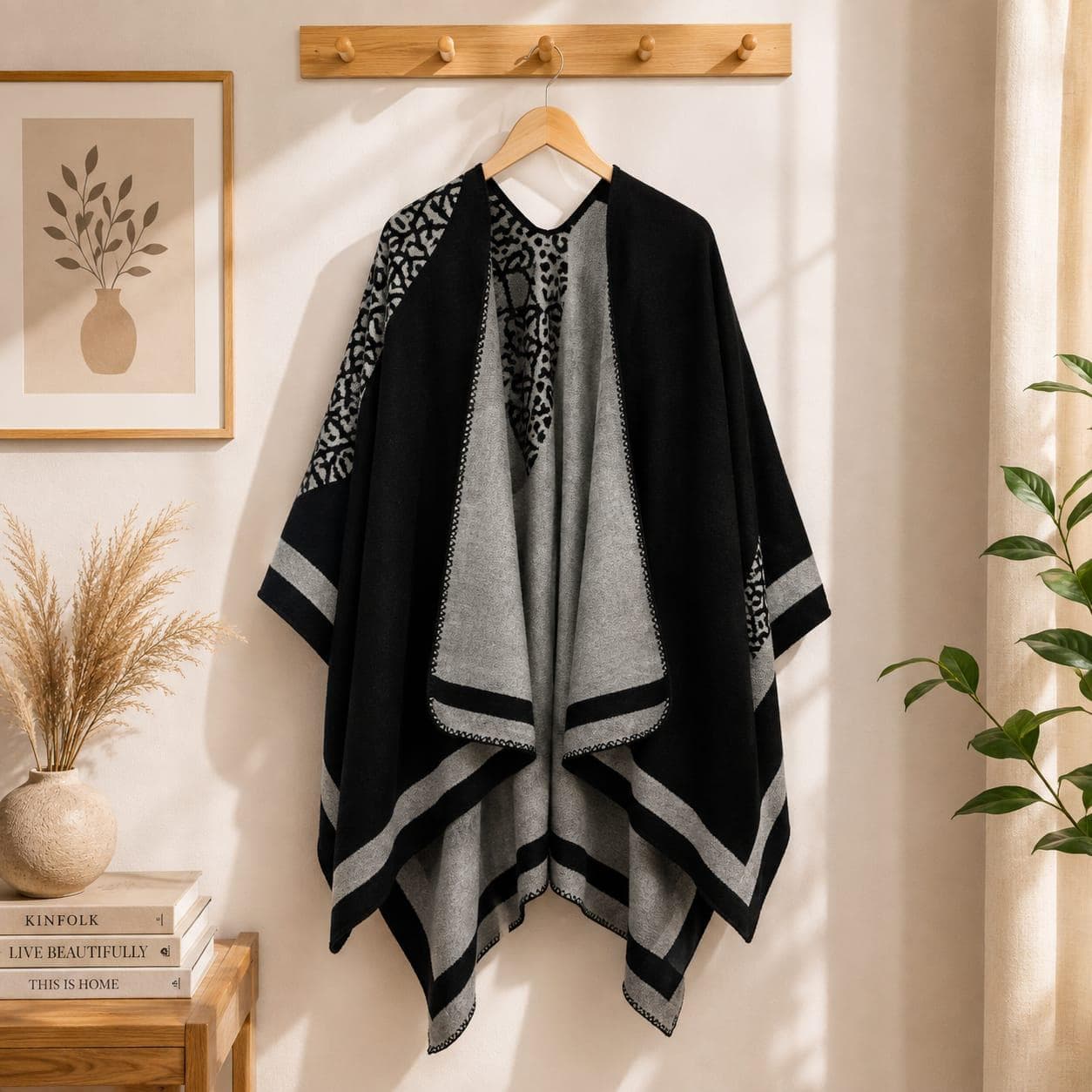 Women's Shawl Wrap, Elegant Printed Winter Shawl, Warm Casual Shoulder Wrap - image 4