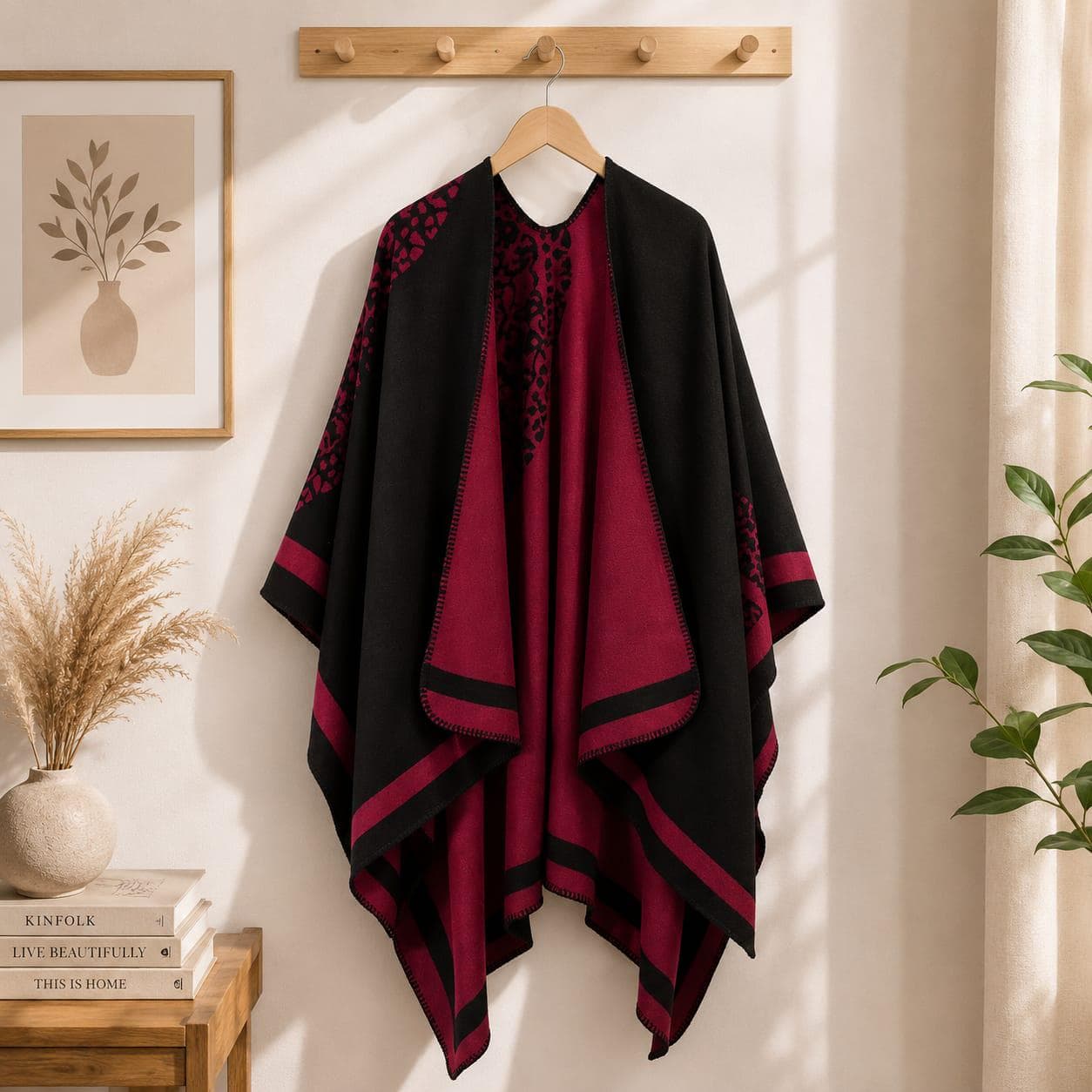 Women's Shawl Wrap, Elegant Printed Winter Shawl, Warm Casual Shoulder Wrap - image 5