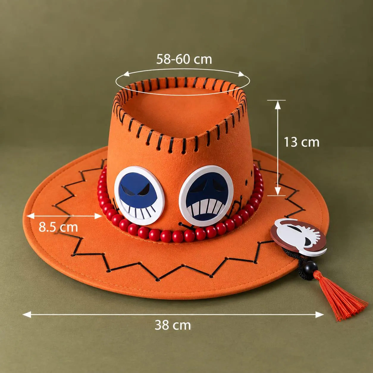 Orange Halloween Cowboy Hat, Anime Cosplay Hat, Adult Costume Hat, Funny Western Hat, Halloween Party Accessory, Unisex Gift - image 4