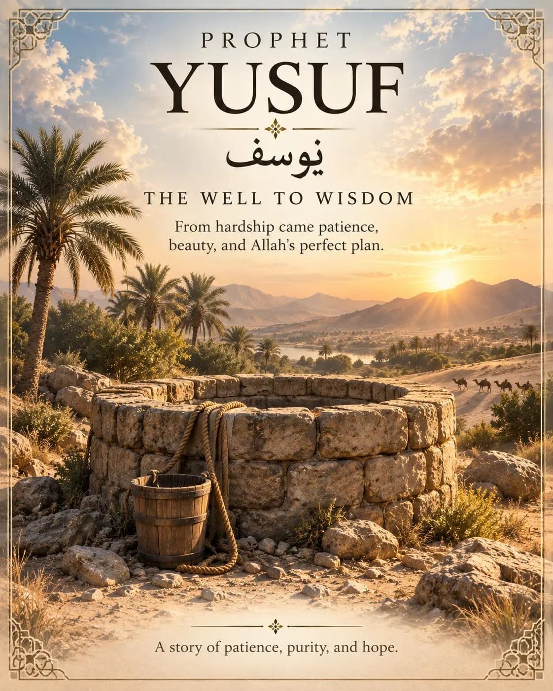 Islamic Prophet Stories Wall Art Set, Nuh, Musa, Yusuf, Yunus, Ibrahim Prints. Digital Download - image 4