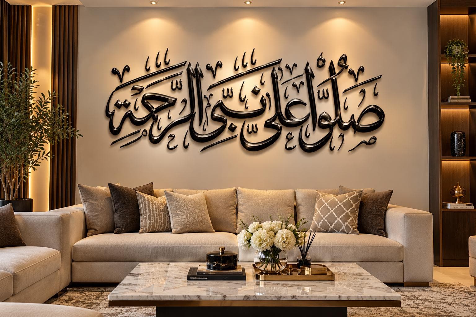 Sallu Ala Nabiyal Rahmah Islamic Wall Art | Arabic Calligraphy Acrylic Decor