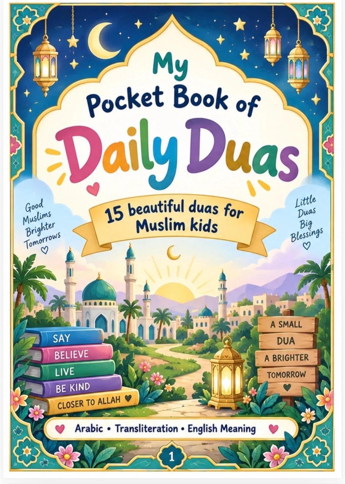 My Pocket Book of Daily Duas for Muslim Kids | 15 Islamic Prayers (PDF Download)