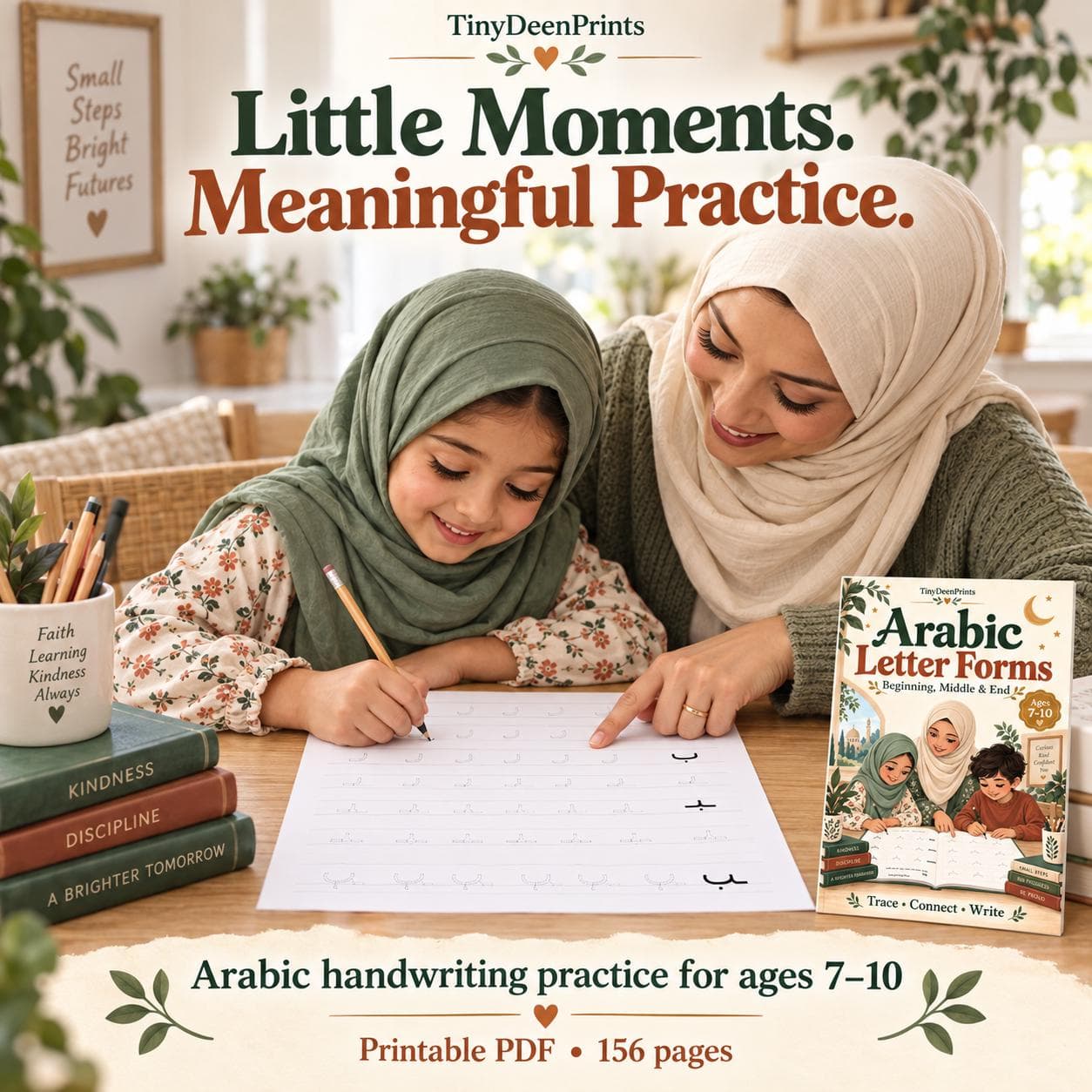 Arabic Handwriting Worksheets for Kids: Letter Forms and Tracing, 156-Page Printable PDF - image 4
