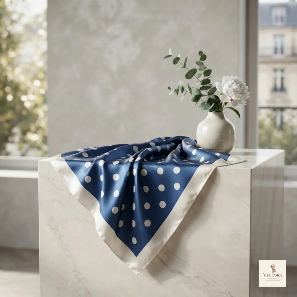 Versatile scarf shown as a simple outfit accessory