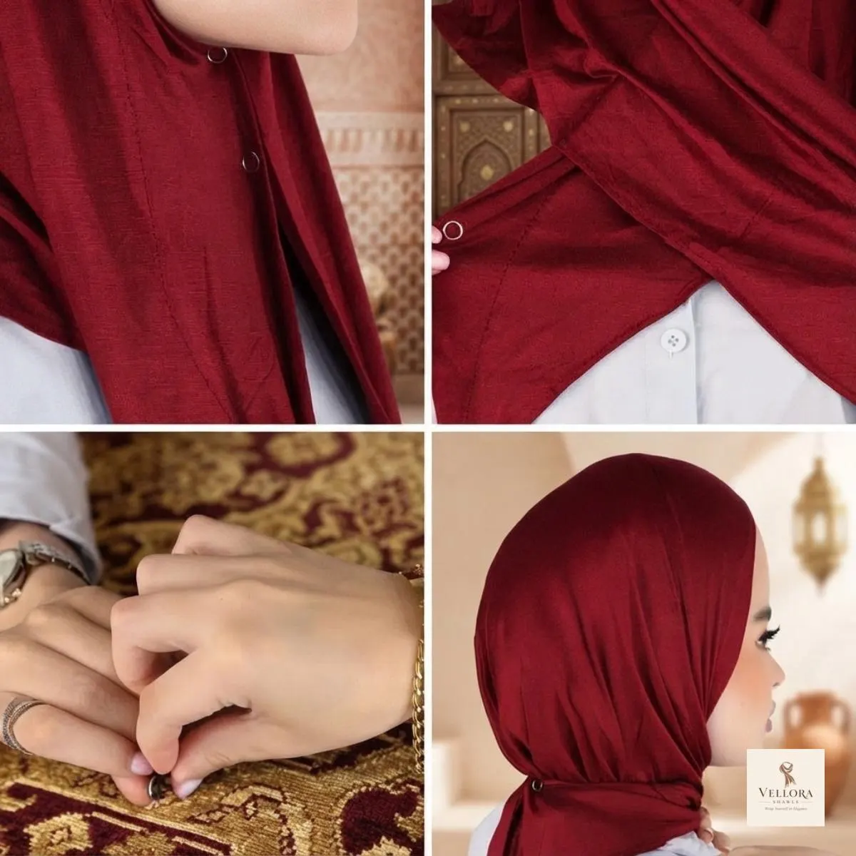 Triangle-shaped hijab showing its overall design and coverage