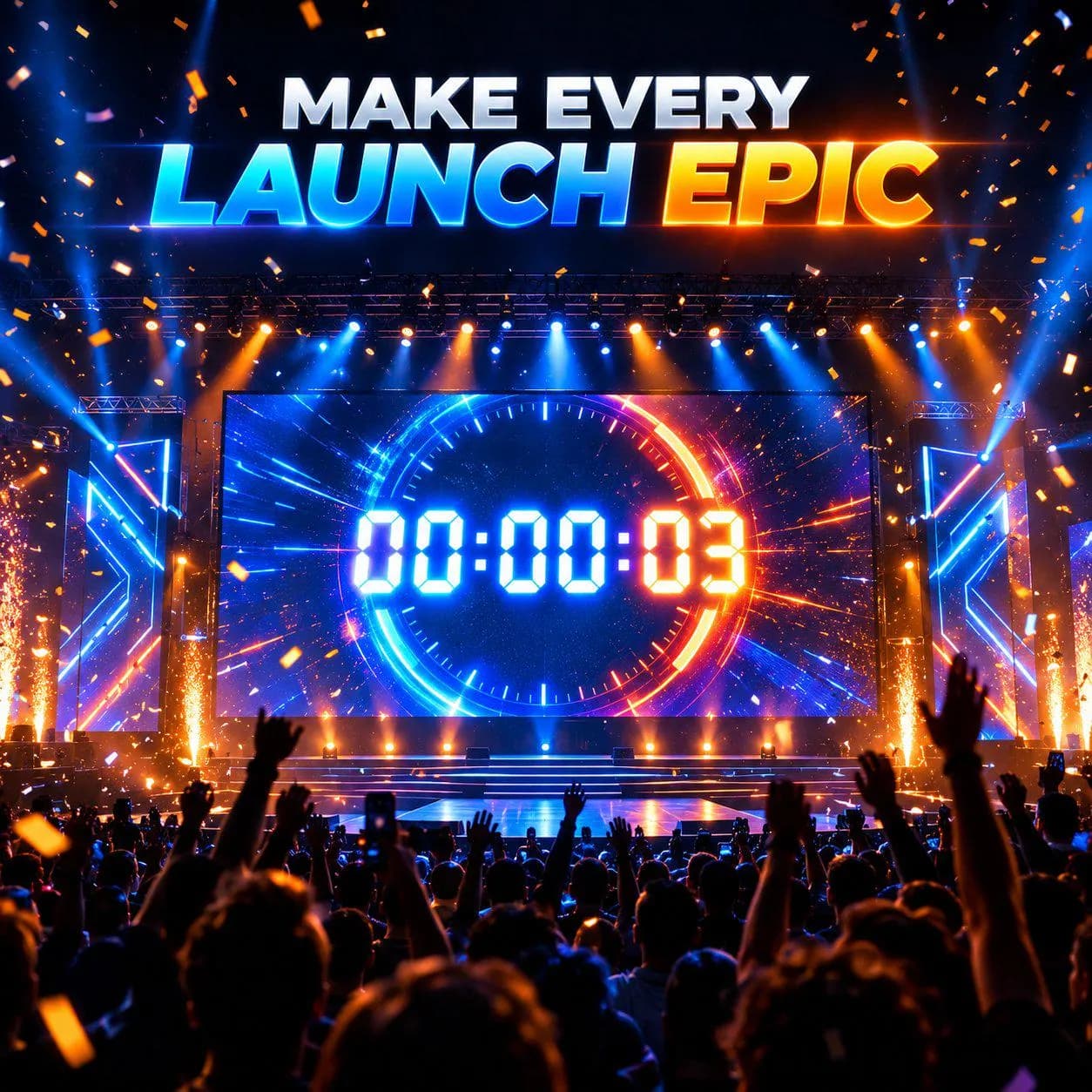 Countdown Timer DaVinci Resolve Templates, Animated Countdown Timer Video Pack, New Year Event Timer Overlay Graphics - image 3