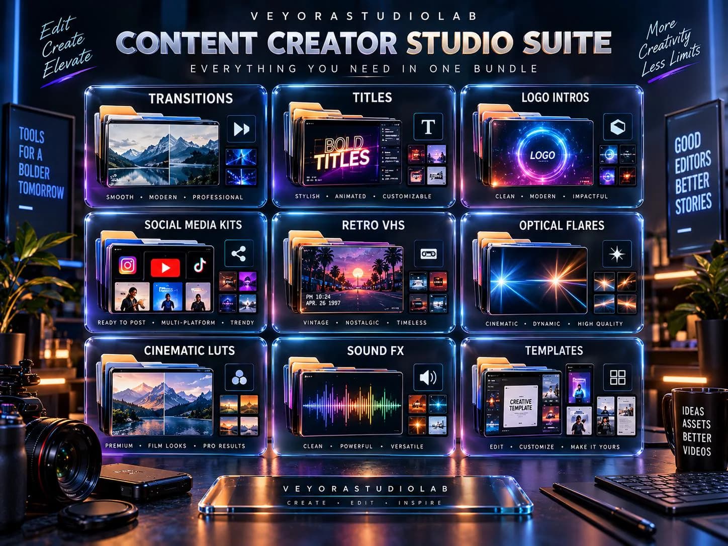 25000+ Premiere Pro Assets Bundle, Complete Video Editing Toolkit with Effects Transitions, Creator Essentials Pack Digital Download - image 3
