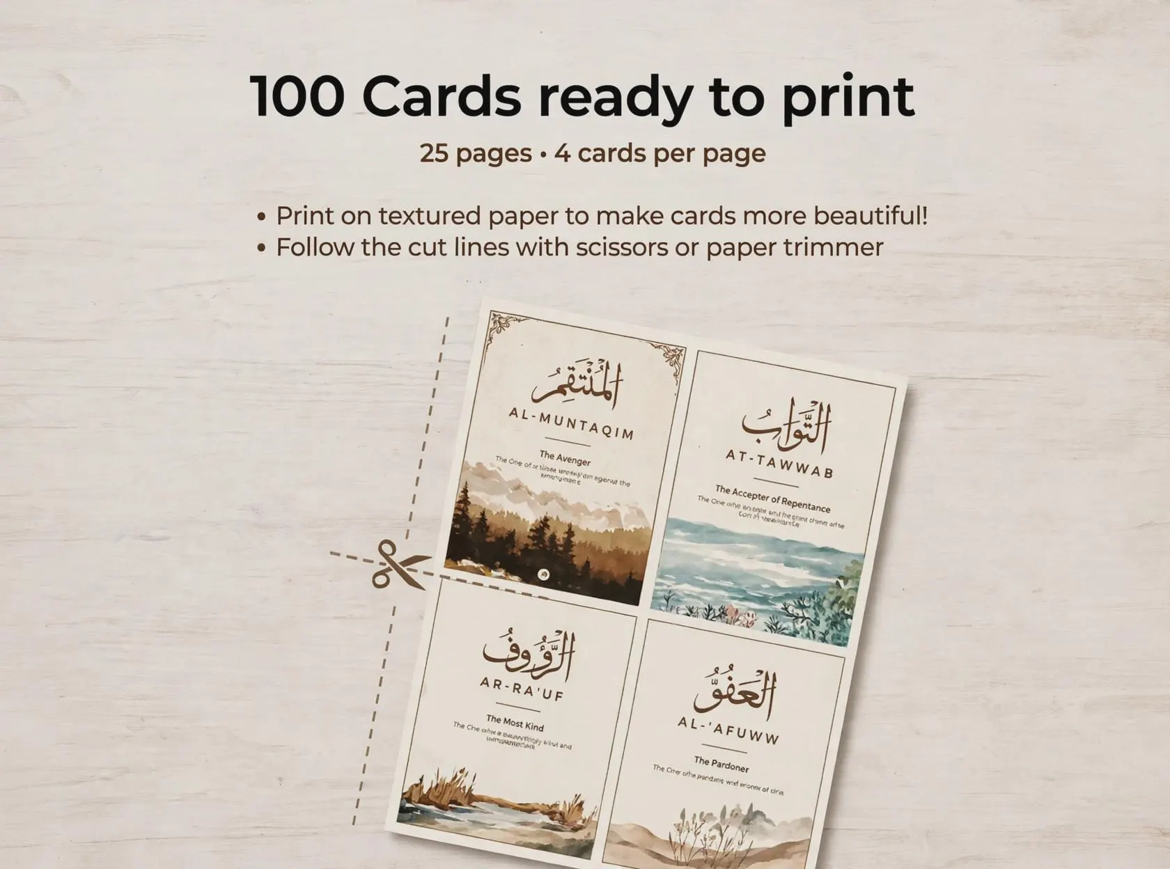 99 Names of Allah Flashcards for Kids | Islamic Educational Printable (PDF) - image 3
