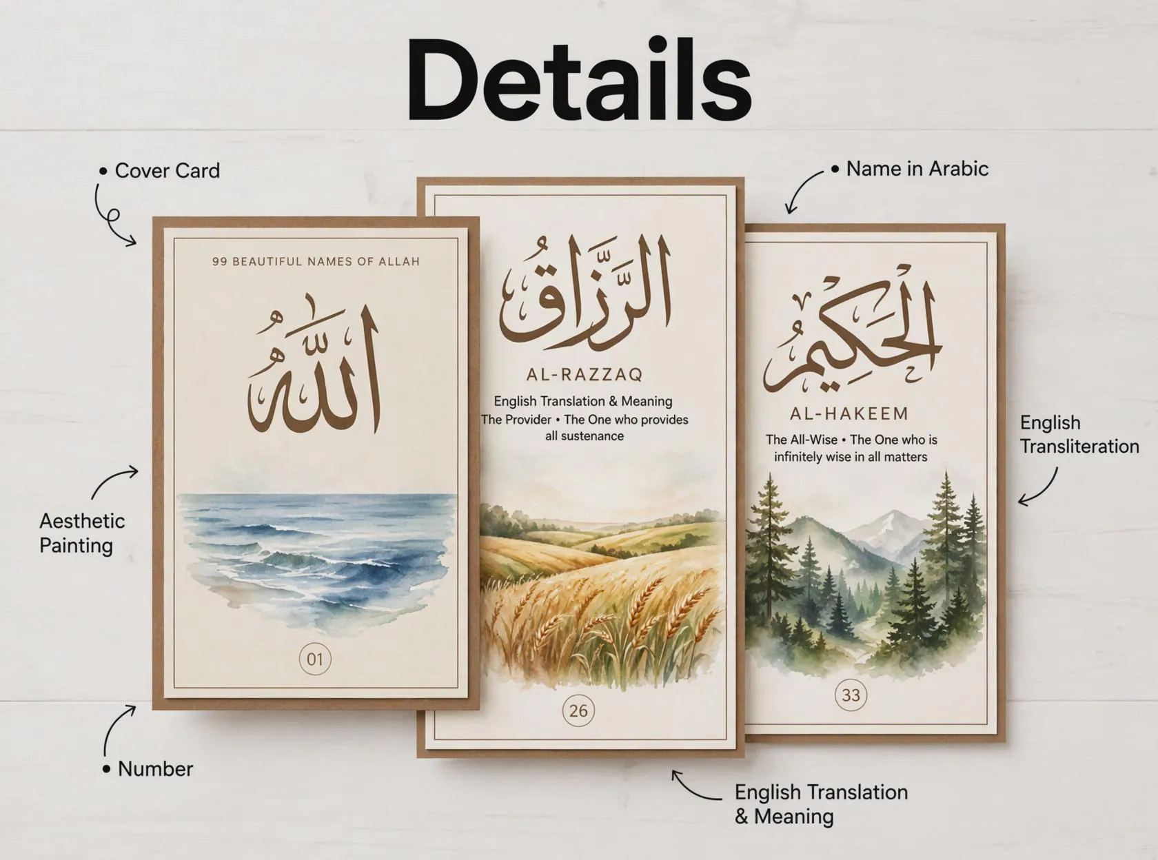 99 Names of Allah Flashcards for Kids | Islamic Educational Printable (PDF) - image 5