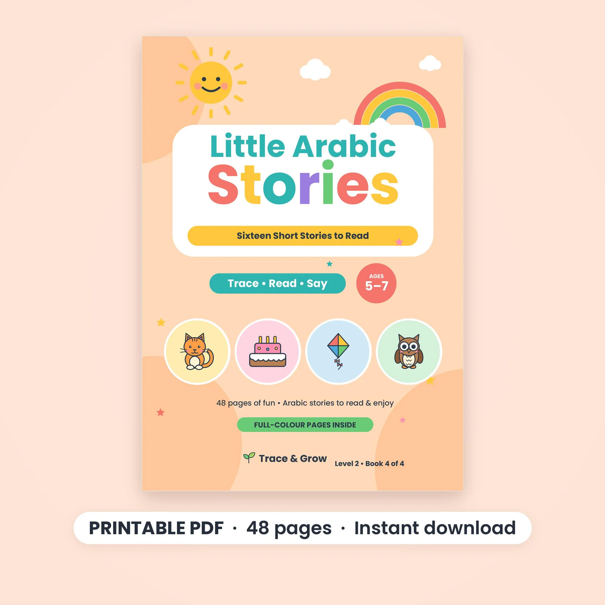 Easy Arabic Short Stories for Kids, Printable PDF