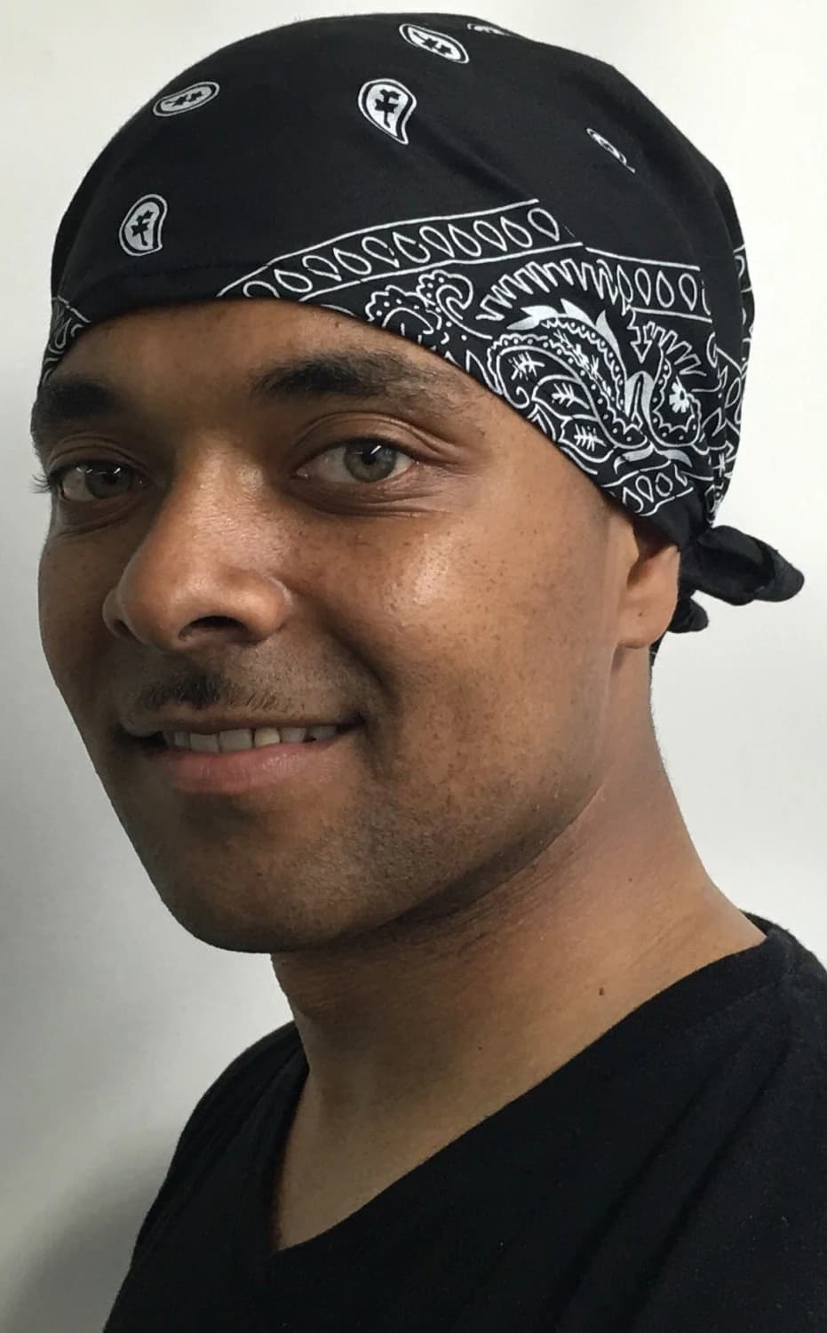 100% Cotton Hat | Tie Back Cap | For Larger Head | Fitted Pre Tied Slip On Bandana Durag Closed At The Back To Conceal Hair - image 3