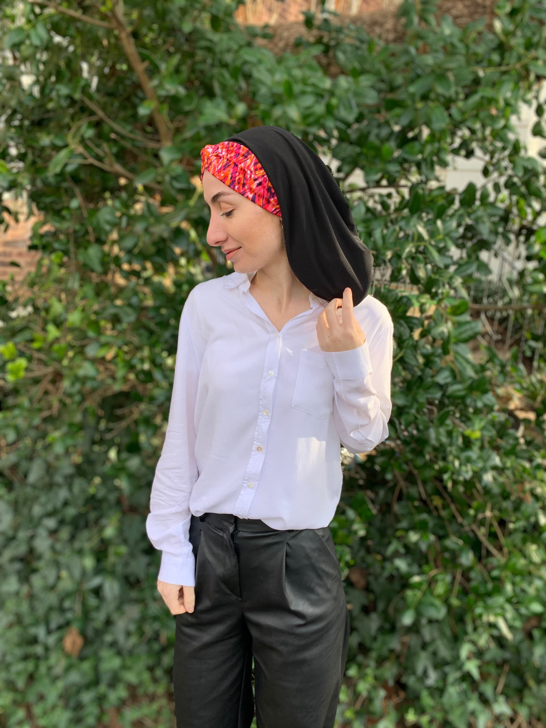 Headcovering Colorful Turban To Cover Your Long or Short Hair | Snood With Height | Hijab For Women | Top Knot Head Covering  | Made in USA - image 5