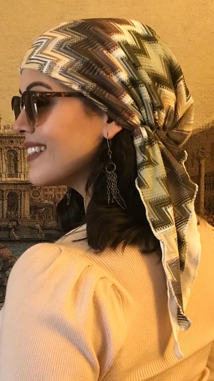 Popular Hair Cover | Stylish Head Covering | Colorful Head Scarf | Fashion Pre Tied Wrap Tichel Hijab | For Long or Short Hair | Made in USA - image 5