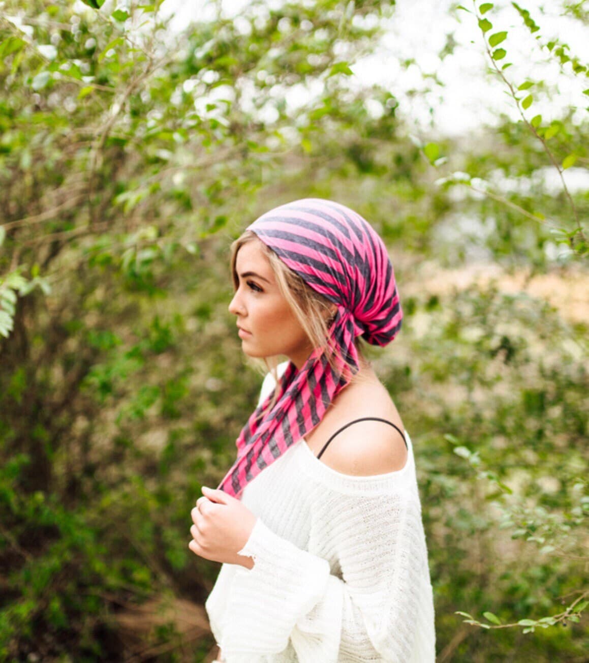 Gift For Nurse Doctor Hospital Patient Pre Tied Bandana Head Wrap Hijab Tichel Durag to Cover and Conceal Hair. Made in USA - image 2