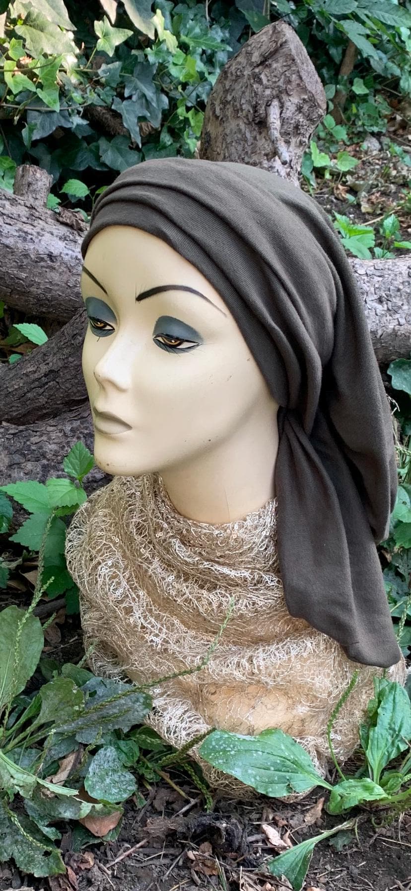 Premium Headscarf For Hair Wrapping | Hair Wrap To Cover Conceal Hair | Cotton Fabric Green Durag Head Covering For Women | Made in USA - image 4