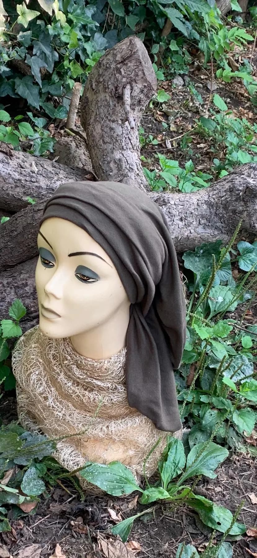Premium Headscarf For Hair Wrapping | Hair Wrap To Cover Conceal Hair | Cotton Fabric Green Durag Head Covering For Women | Made in USA - image 3