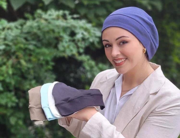 2 Organic Cotton Beanie Hats | Boho Hipster Fashion | Night or Day Cap or Scarf Hat Liner | Head Cover For Men Women Children | USA Made